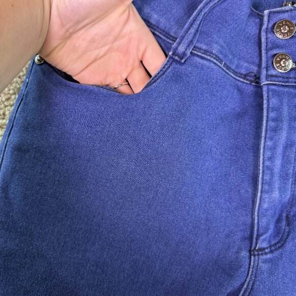 Venus Jeans Womens Size 12 Capri Stretch Dark Wash High Rise 30x31 E660 - Picture 3 of 15
